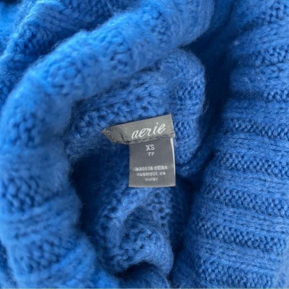 COPY - Aerie blue oversize turtleneck sweater size XS - Picture 6 of 9